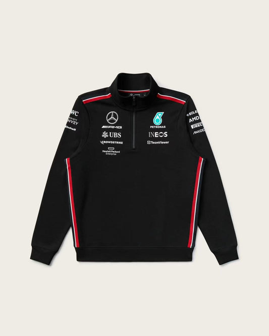 Mercedes-AMG Petronas F1 2024 Men’s 1/4 Zip Sweatshirt - Black