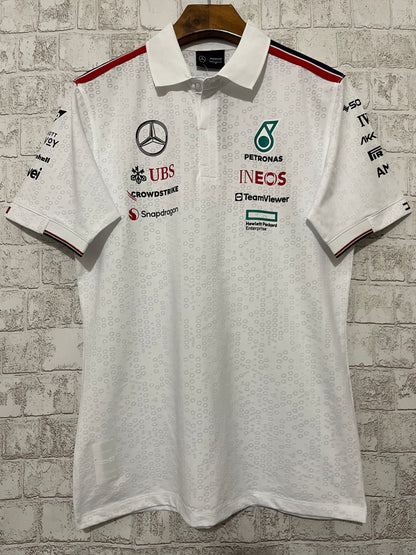 Mercedes AMG Petronas F1 2024 Team Polo - White