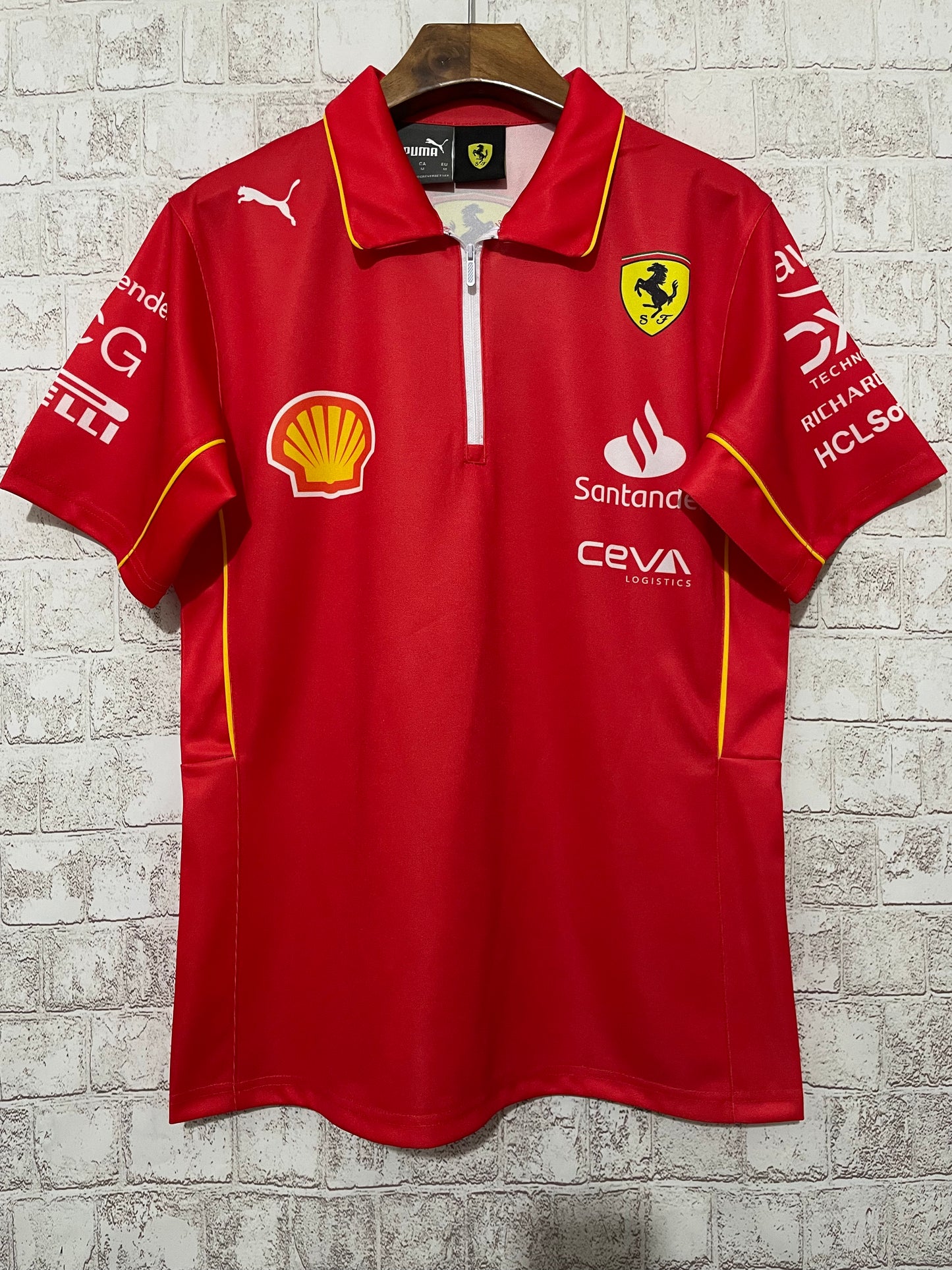 Ferrari Crew polo shirt 2024 burnt red