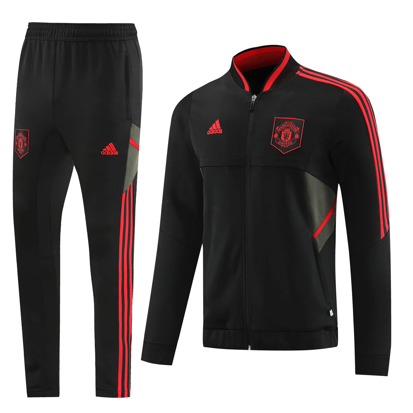 Manchester United Black Training Tracksuit - Red Devil Edition