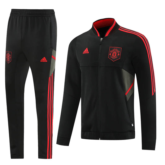 Manchester United Black Training Tracksuit - Red Devil Edition