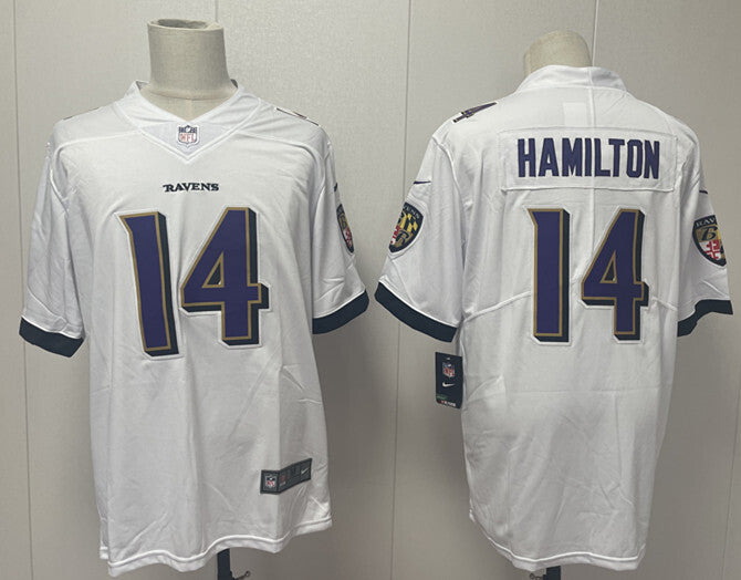 2024 Baltimore Ravens White Away Game Jersey