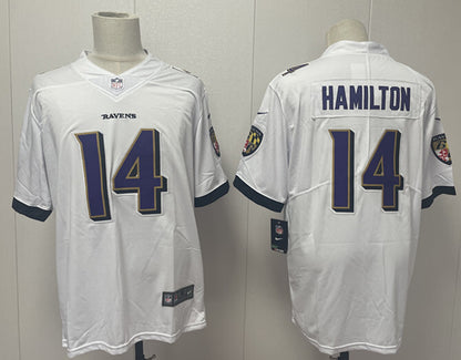 2024 Baltimore Ravens White Away Game Jersey