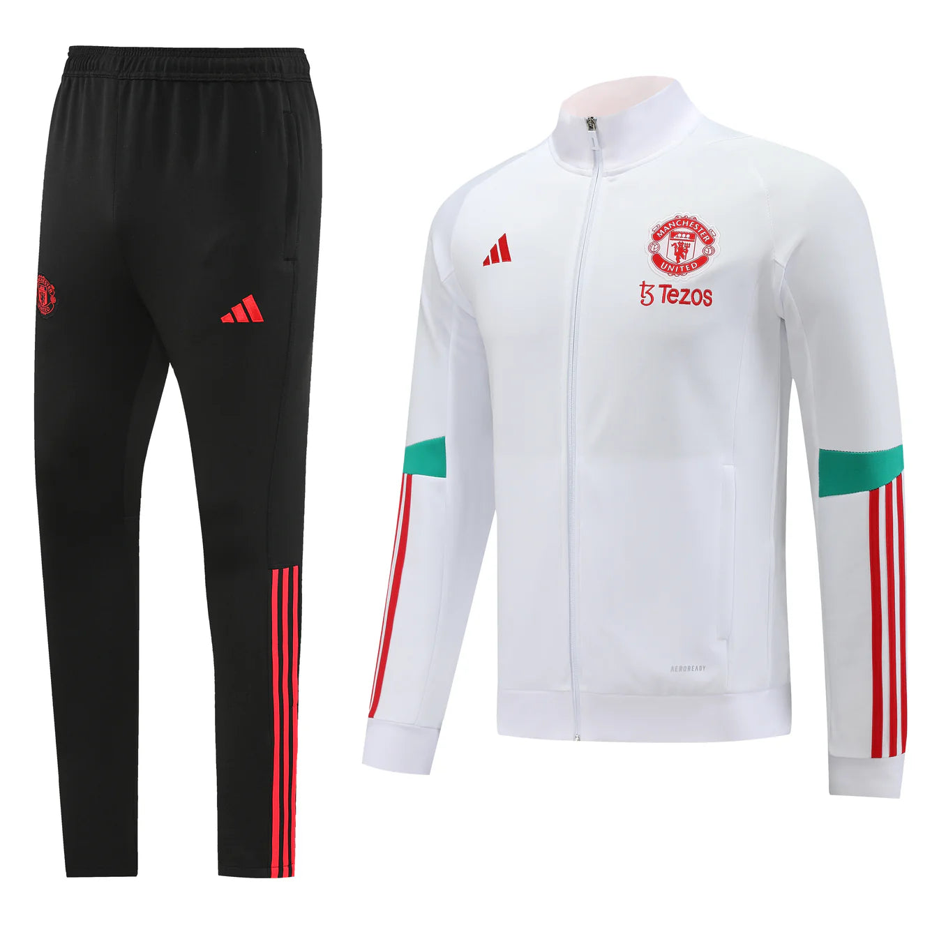 Manchester United White Performance Tracksuit - Tezos Edition