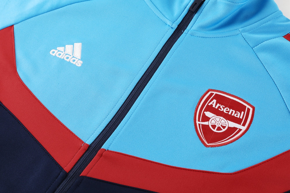 Arsenal Retro-Inspired Training Tracksuit - Blue & Red Chevron Edition