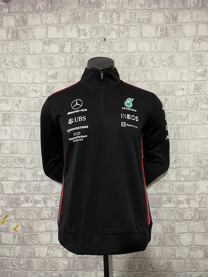 Mercedes-AMG Petronas F1 2024 Men’s 1/4 Zip Sweatshirt - Black