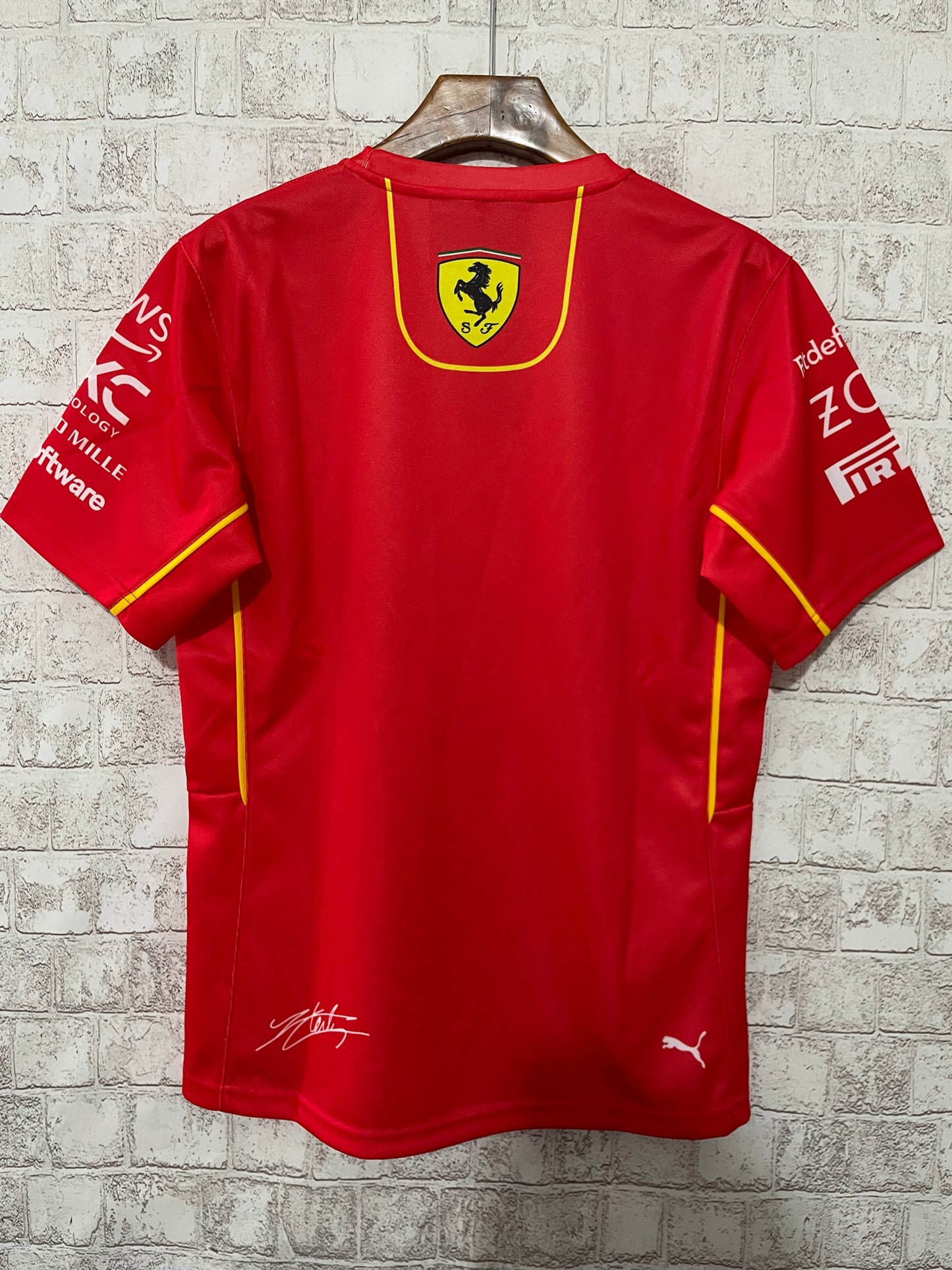 Ferrari Leclerc tee shirt 2024 burnt red