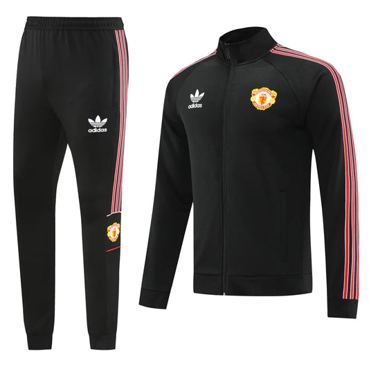 Manchester United Retro 3-Stripes Training Tracksuit - Trefoil Edition