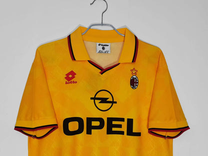 AC Milan 1995/1996 Yellow 3rd Away Kit