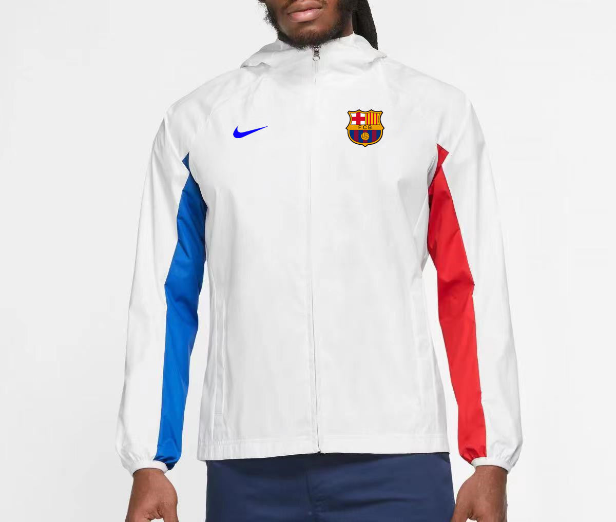 Barca White Hooded Jacket