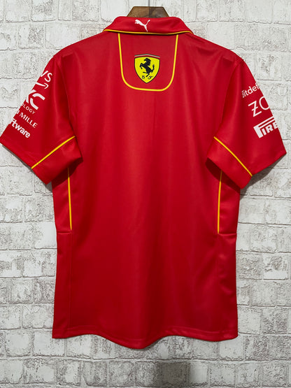 Ferrari Crew polo shirt 2024 burnt red