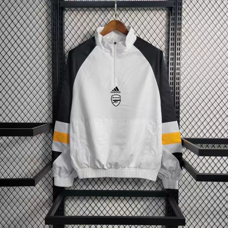 Arsenal Retro 90s White & Gold Windbreaker