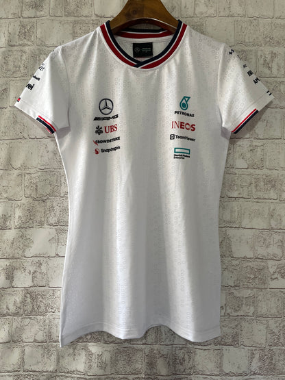 Mercedes-AMG Petronas 2024 Ladies Team Tee Shirt- White