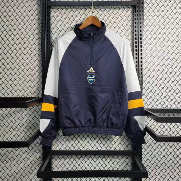 Arsenal Retro 90s Windbreaker (Navy & Gold Edition)