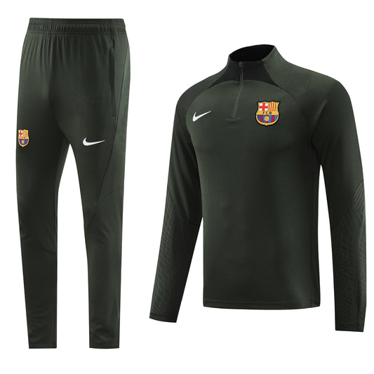 FC Barcelona Olive Training Tracksuit - Tactical Green Edition