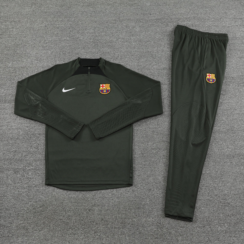 FC Barcelona Olive Training Tracksuit - Tactical Green Edition