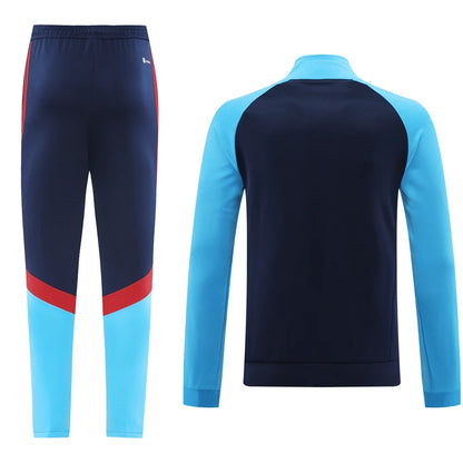 Arsenal Retro-Inspired Training Tracksuit - Blue & Red Chevron Edition