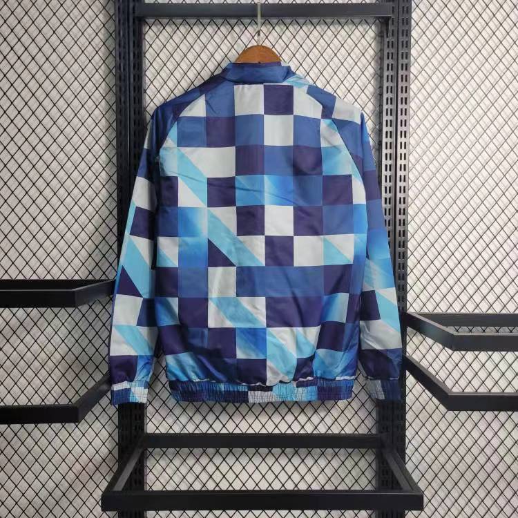 Man City Blue Checkered Jacket