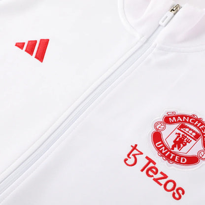 Manchester United White Performance Tracksuit - Tezos Edition