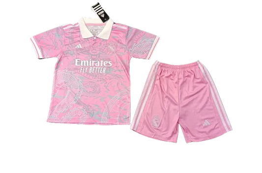 Real Madrid 23/24 Youth Pink Dragon Full Kit