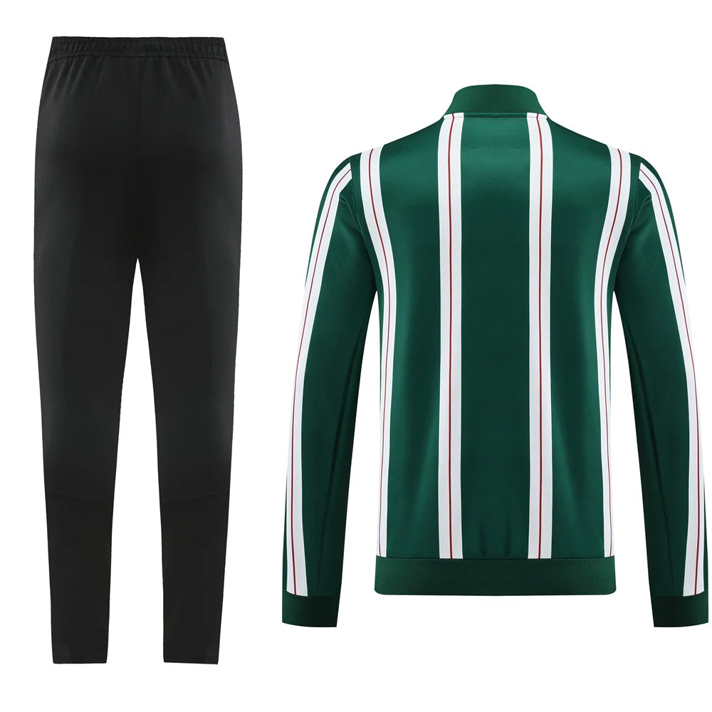 Manchester United Heritage Striped Training Tracksuit - Forest Green Edition