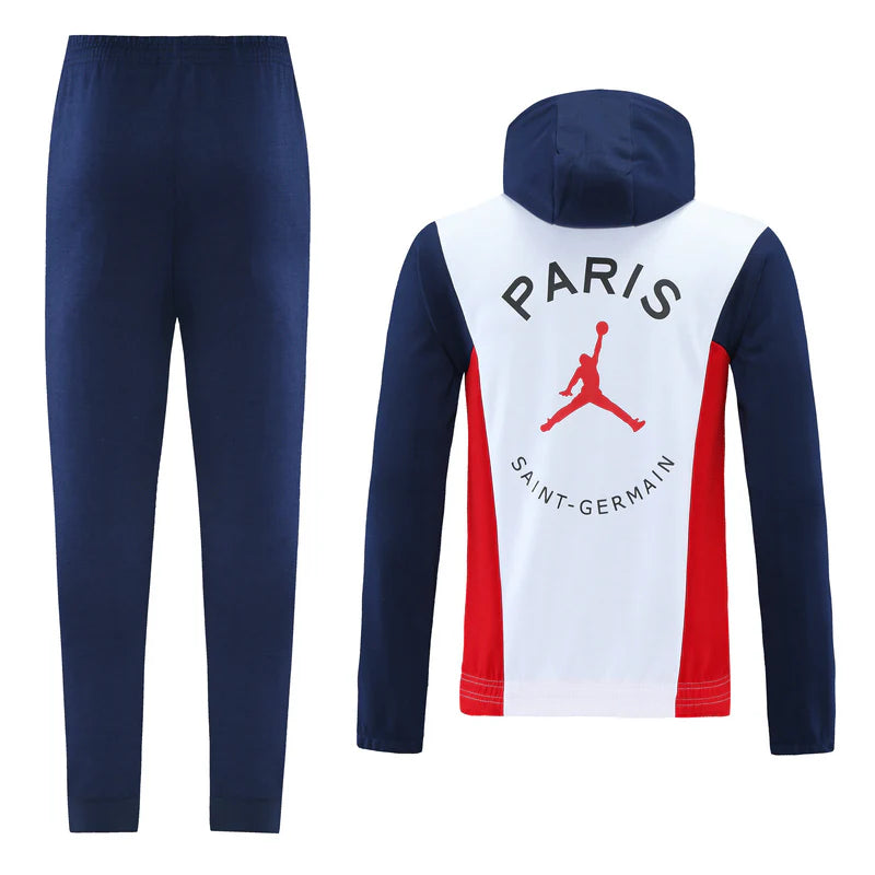 PSG x Jordan Red, White & Navy Hoodie Tracksuit