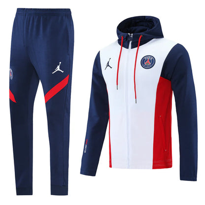 PSG x Jordan Red, White & Navy Hoodie Tracksuit